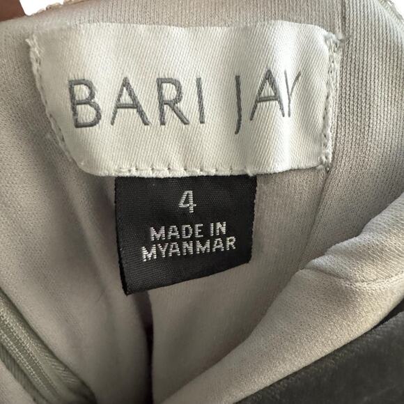 Bari Jay Velvet Silver Gray Strapless Bridesmaid Maxi Dress - Picture 2 of 6